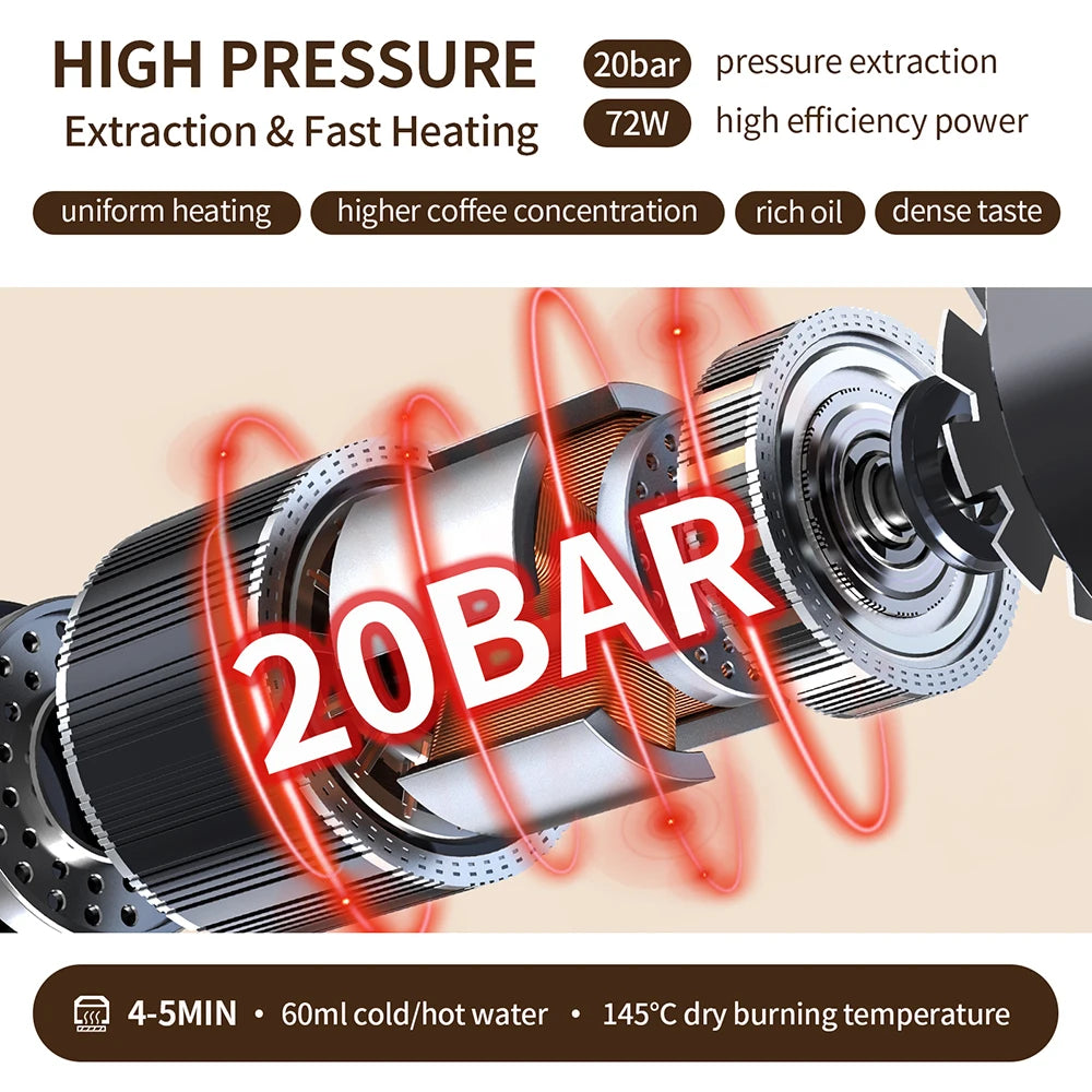Electric Portable Espresso Coffee Machine